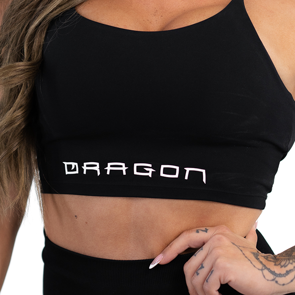 Red Oriental Chinese Dragon Sports Bra