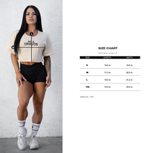 Load image into Gallery viewer, BE A DRAGON OVERSIZED CROP TEE CREAM