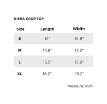 Load image into Gallery viewer, D-ERA Crop Top