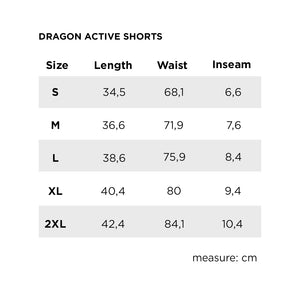 Drake Shorts Size Chart