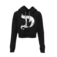 Load image into Gallery viewer, Blackout Cropped Hoodie